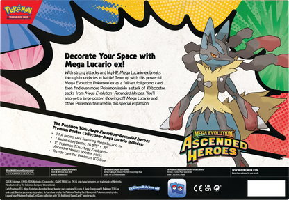 Ascended Heroes Premium Poster Collection: Mega Lucario ex (INGLÉS)